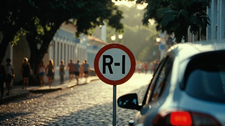 A nova placa de trânsito com um círculo vermelho e centro branco que está confundindo motoristas nas ruas