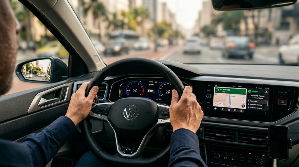 O sedã espaçoso da Volkswagen faz mais de 14 km por litro na cidade e domina as vendas entre motoristas de aplicativo