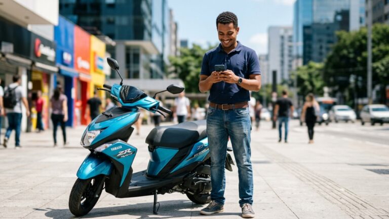 A novo scooter híbrido japonês que custa menos de R$ 14 mil e utiliza tecnologia elétrica para auxiliar nas arrancadas visto que foca na máxima economia urbana