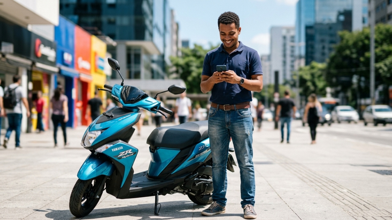 A novo scooter híbrido japonês que custa menos de R$ 14 mil e utiliza tecnologia elétrica para auxiliar nas arrancadas visto que foca na máxima economia urbana