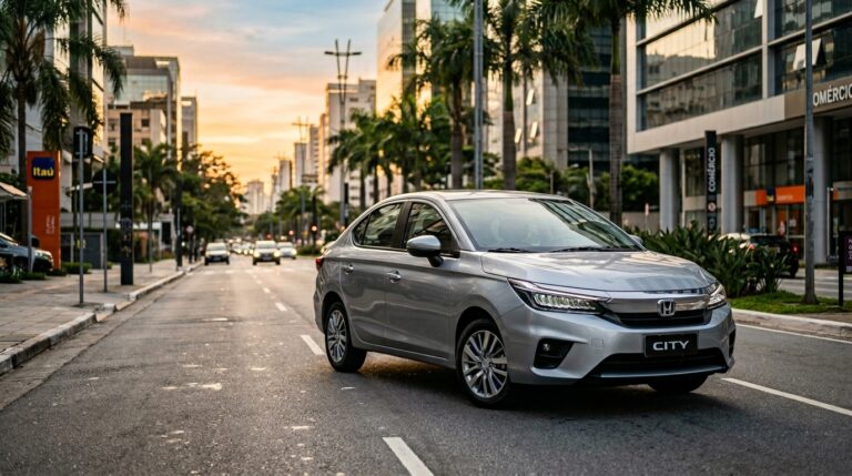 Honda City Sedan entrega alta economia de combustível, tecnologias de segurança premium e um ótimo custo-benefício para quem busca um sedã racional e bem-equipado.