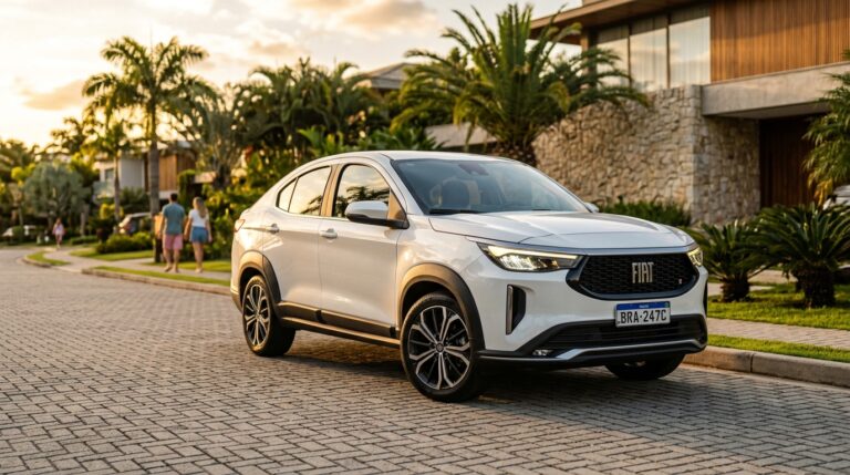Fiat Fastback Turbo 200 como um SUV cupê de excelente custo-benefício, destacando seu consumo de combustível no trânsito urbano, suas tecnologias premium e seu preço competitivo frente aos concorrentes diretos.