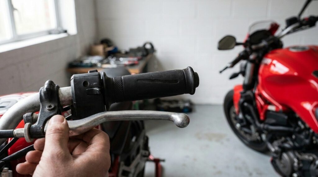 Regulagem e lubrificação do cabo de embreagem da moto