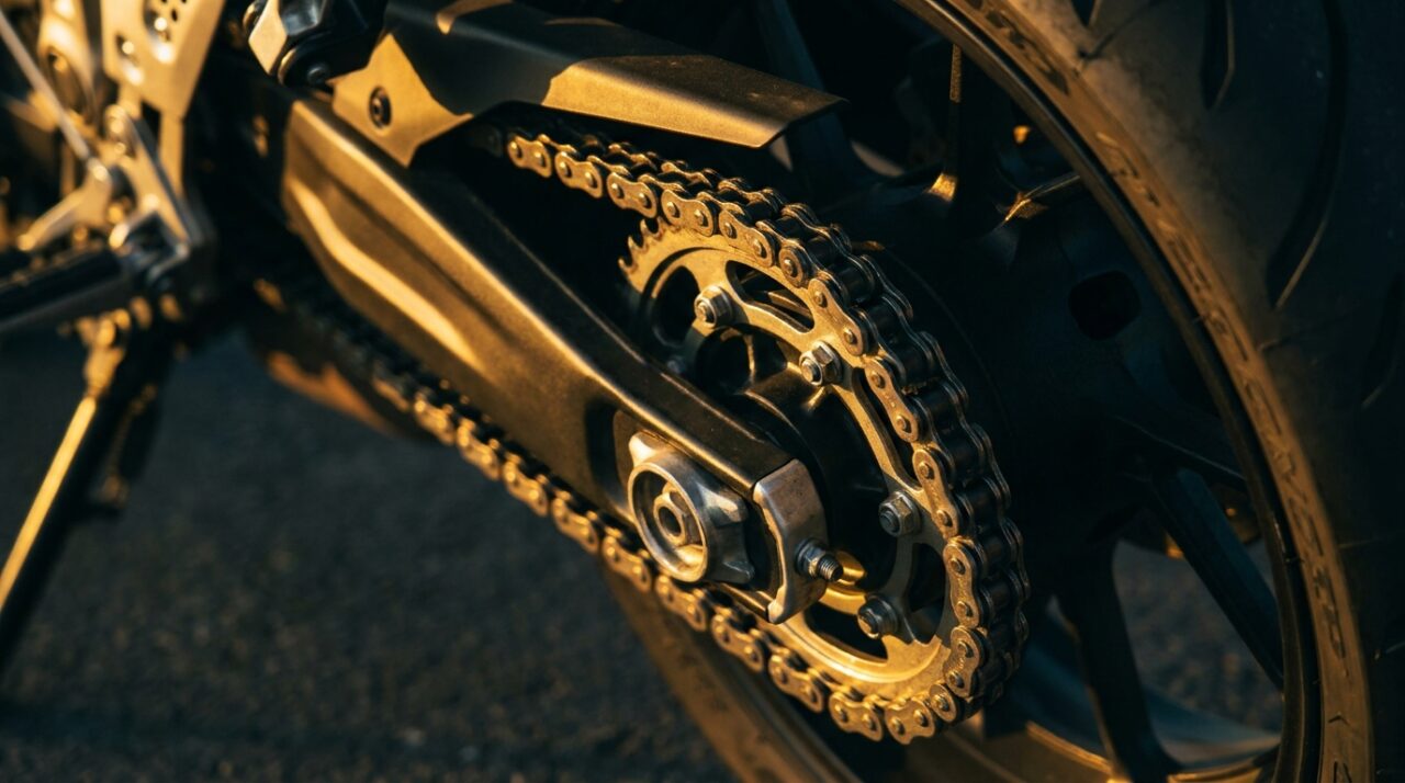 Corrente da moto: folga, limpeza e sinais de desgaste